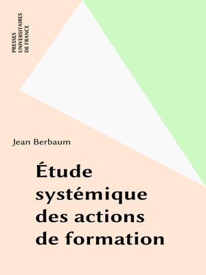 cover image of Étude systémique des actions de formation
